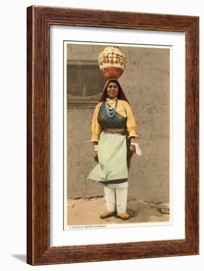 Pueblo Indian Water Carrier-null-Framed Art Print