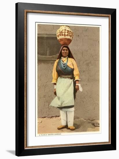 Pueblo Indian Water Carrier-null-Framed Art Print