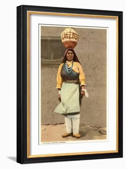 Pueblo Indian Water Carrier-null-Framed Art Print