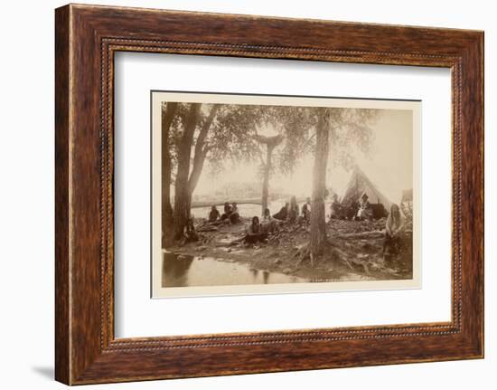 Pueblo Indians at Taos, New Mexico-null-Framed Photo