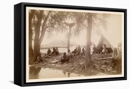 Pueblo Indians at Taos, New Mexico-null-Framed Stretched Canvas