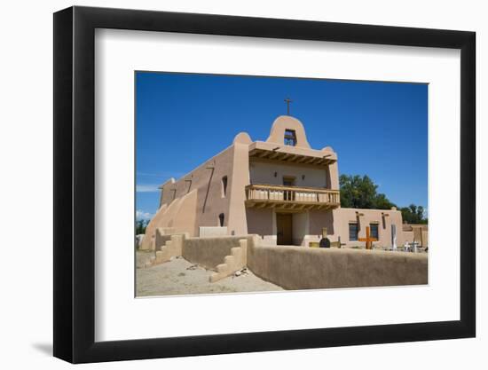 Pueblo Mission, San Ildefonso Pueblo, Pueblo Dates to 1300 Ad, New Mexico, United States of America-Richard Maschmeyer-Framed Photographic Print