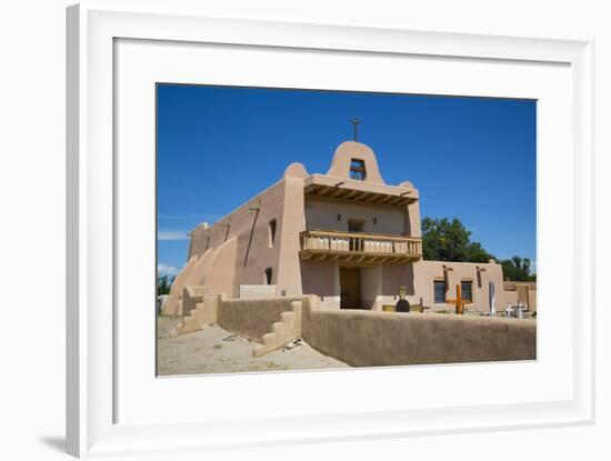 Pueblo Mission, San Ildefonso Pueblo, Pueblo Dates to 1300 Ad, New Mexico, United States of America-Richard Maschmeyer-Framed Photographic Print
