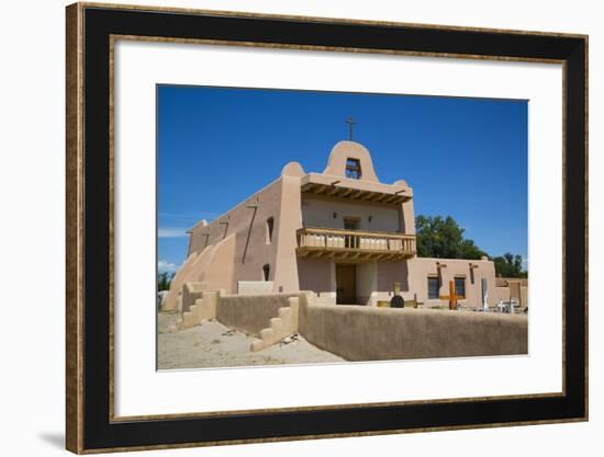 Pueblo Mission, San Ildefonso Pueblo, Pueblo Dates to 1300 Ad, New Mexico, United States of America-Richard Maschmeyer-Framed Photographic Print