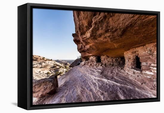 Puebloans Mud and Stone Granaries, Aztex Butte, Canyonlands National Park, Utah, U.S.A.-Michael DeFreitas-Framed Premier Image Canvas