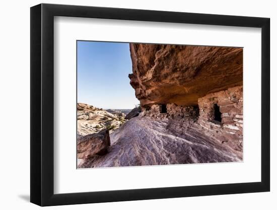 Puebloans Mud and Stone Granaries, Aztex Butte, Canyonlands National Park, Utah, U.S.A.-Michael DeFreitas-Framed Photographic Print