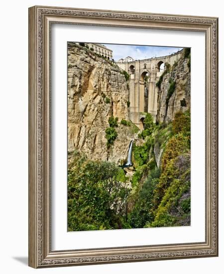 Puente Nuevo (New Bridge) over the El Tajo Gorge of the River Guadalevin, Ronda, Andalucia, Spain-Giles Bracher-Framed Photographic Print