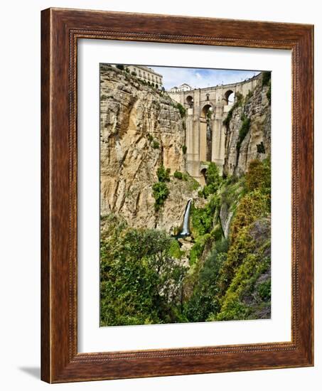 Puente Nuevo (New Bridge) over the El Tajo Gorge of the River Guadalevin, Ronda, Andalucia, Spain-Giles Bracher-Framed Photographic Print