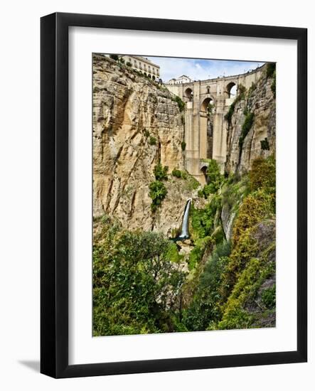 Puente Nuevo (New Bridge) over the El Tajo Gorge of the River Guadalevin, Ronda, Andalucia, Spain-Giles Bracher-Framed Photographic Print