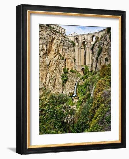 Puente Nuevo (New Bridge) over the El Tajo Gorge of the River Guadalevin, Ronda, Andalucia, Spain-Giles Bracher-Framed Photographic Print