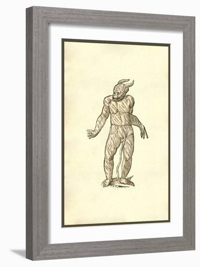 Puer Cornutus Ore Patulo-Ulisse Aldrovandi-Framed Art Print