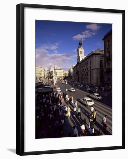 Puerta Del Sol, from the West, Madrid, Spain-Upperhall-Framed Photographic Print