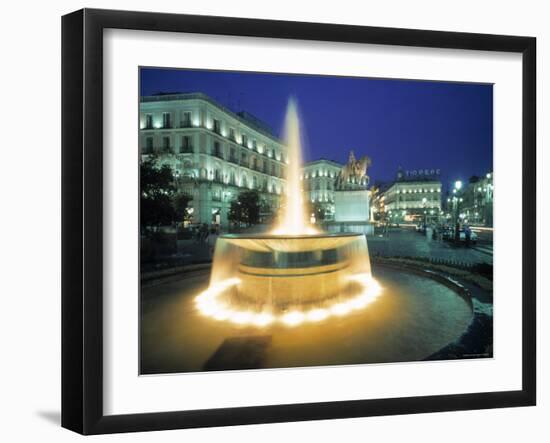 Puerta Del Sol, Madrid, Spain-Walter Bibikow-Framed Photographic Print