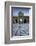 Puerto De Alcala at Dusk and White Flowerbed, Madrid, Spain, Europe-Charles Bowman-Framed Photographic Print