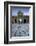 Puerto De Alcala at Dusk and White Flowerbed, Madrid, Spain, Europe-Charles Bowman-Framed Photographic Print