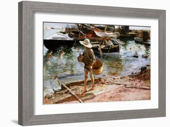 Puerto De Valencia, 1897-Joaquín Sorolla y Bastida-Framed Giclee Print