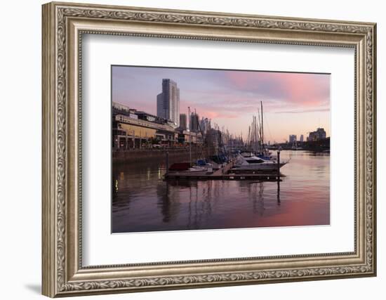 Puerto Madero at dusk, San Telmo, Buenos Aires, Argentina, South America-Stuart Black-Framed Photographic Print