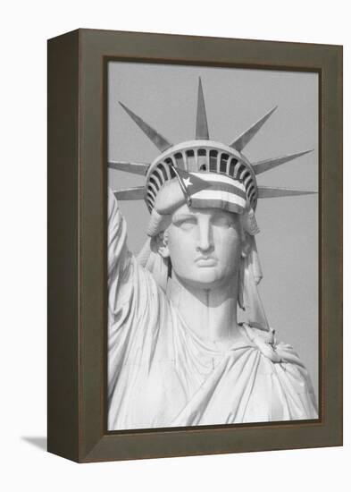 Puerto Rican Flag on Statue of Liberty-null-Framed Premier Image Canvas