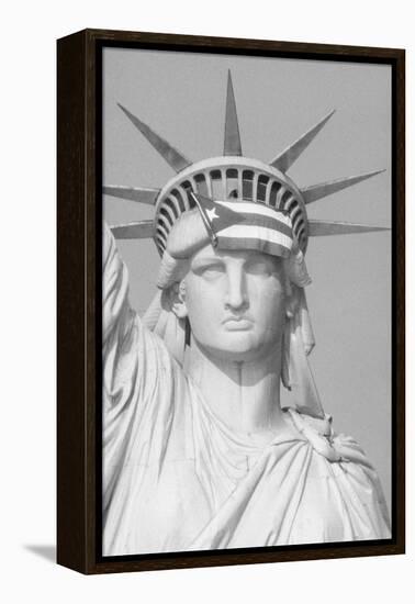 Puerto Rican Flag on Statue of Liberty-null-Framed Premier Image Canvas