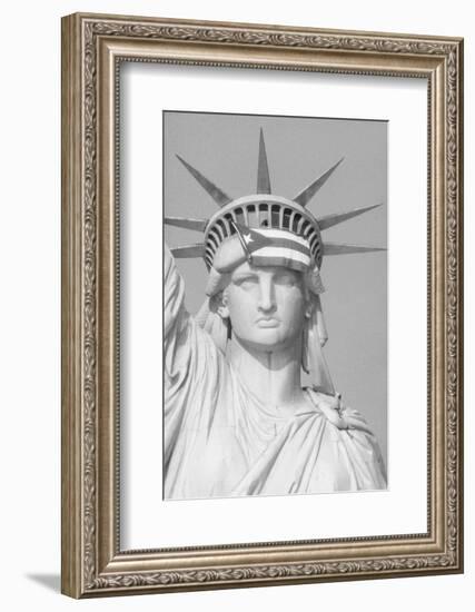 Puerto Rican Flag on Statue of Liberty-null-Framed Photographic Print