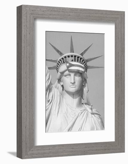 Puerto Rican Flag on Statue of Liberty-null-Framed Photographic Print