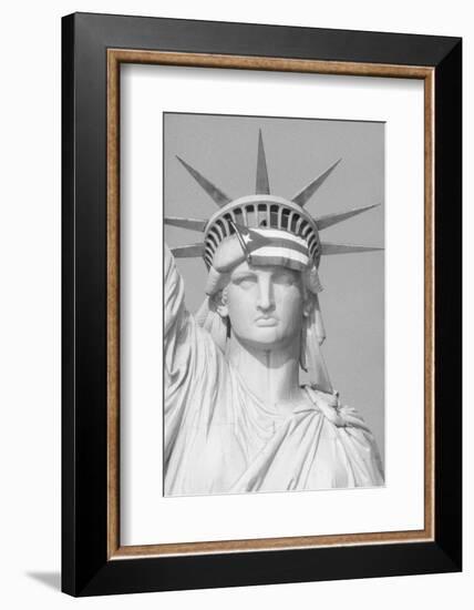 Puerto Rican Flag on Statue of Liberty-null-Framed Photographic Print