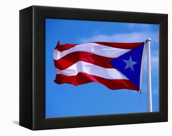 Puerto Rican Flag, San Juan, Puerto Rico-John Elk III-Framed Premier Image Canvas