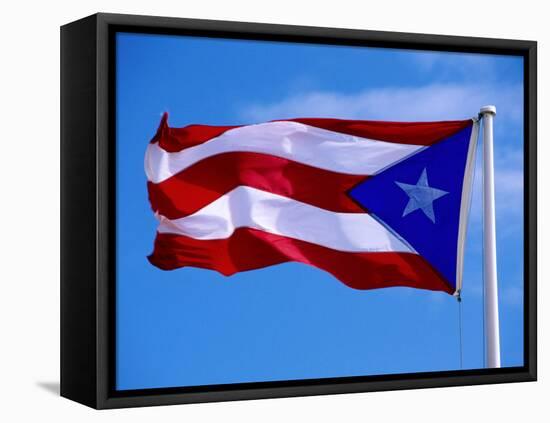 Puerto Rican Flag, San Juan, Puerto Rico-John Elk III-Framed Premier Image Canvas