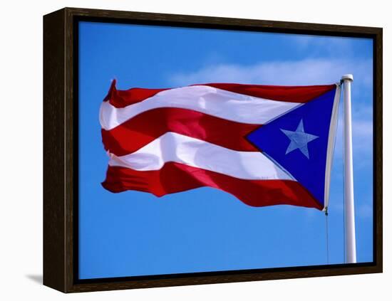 Puerto Rican Flag, San Juan, Puerto Rico-John Elk III-Framed Premier Image Canvas