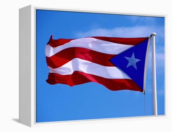 Puerto Rican Flag, San Juan, Puerto Rico-John Elk III-Framed Premier Image Canvas
