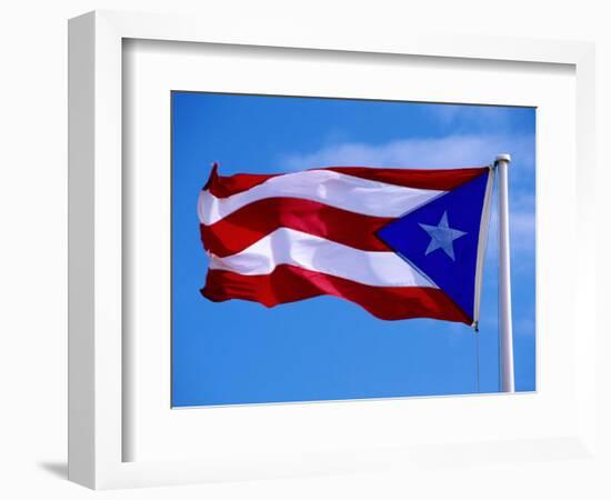 Puerto Rican Flag, San Juan, Puerto Rico-John Elk III-Framed Photographic Print