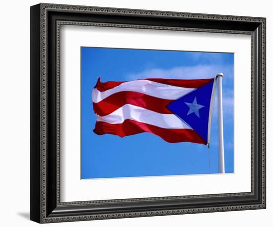 Puerto Rican Flag, San Juan, Puerto Rico-John Elk III-Framed Photographic Print