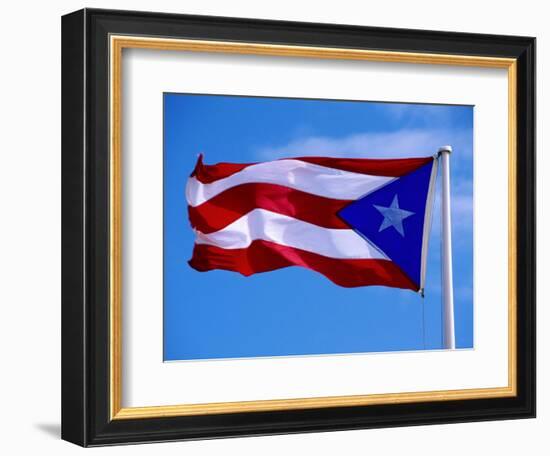 Puerto Rican Flag, San Juan, Puerto Rico-John Elk III-Framed Photographic Print