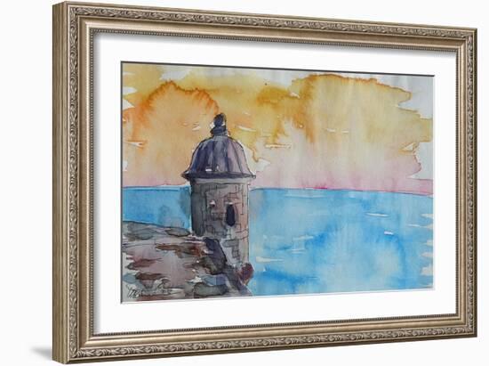 Puerto Rico Seaview from Fort El Morro-Markus Bleichner-Framed Art Print