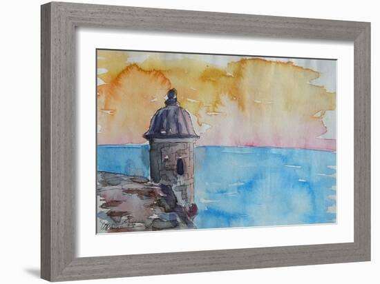 Puerto Rico Seaview from Fort El Morro-Markus Bleichner-Framed Art Print