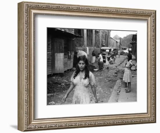 Puerto Rico: Slum, 1942-Jack Delano-Framed Photographic Print