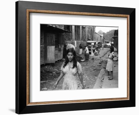 Puerto Rico: Slum, 1942-Jack Delano-Framed Photographic Print