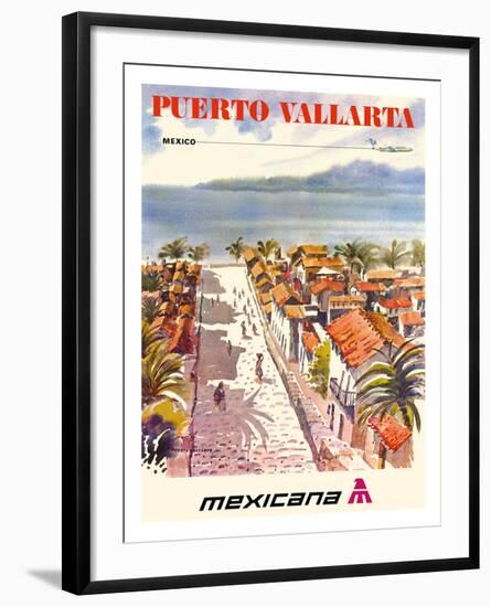 Puerto Vallarta, Mexico - Mexicana Airlines-null-Framed Giclee Print