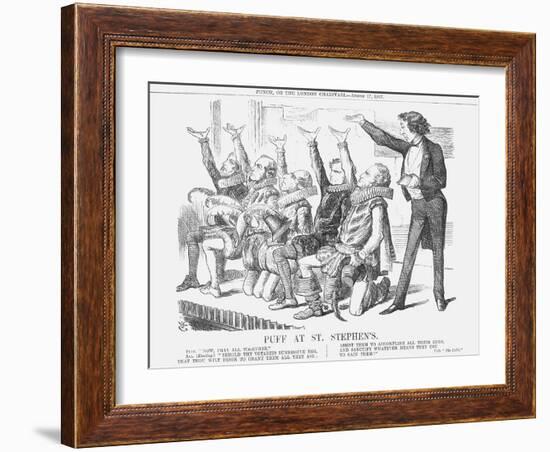 Puff at St Stephen'S, 1867-John Tenniel-Framed Giclee Print