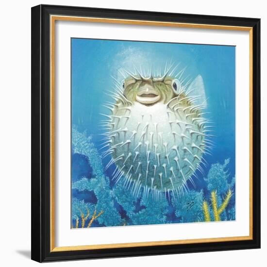 Puffer Fish-Durwood Coffey-Framed Giclee Print