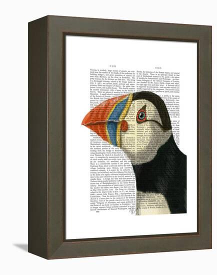 Puffin Portrait-Fab Funky-Framed Stretched Canvas