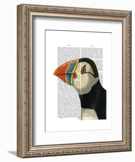 Puffin Portrait-Fab Funky-Framed Art Print