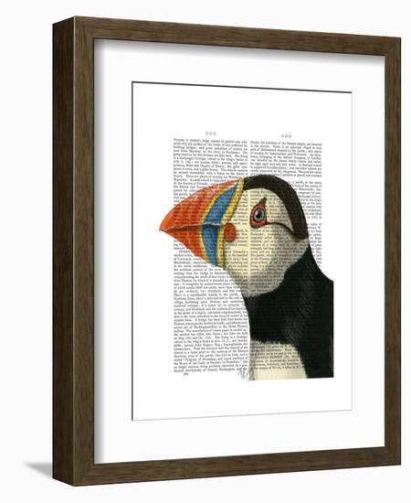 Puffin Portrait-Fab Funky-Framed Art Print