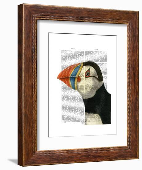 Puffin Portrait-Fab Funky-Framed Art Print