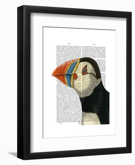 Puffin Portrait-Fab Funky-Framed Art Print