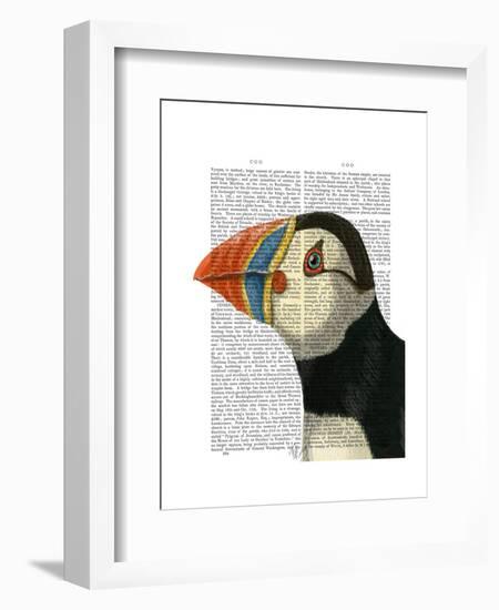 Puffin Portrait-Fab Funky-Framed Art Print