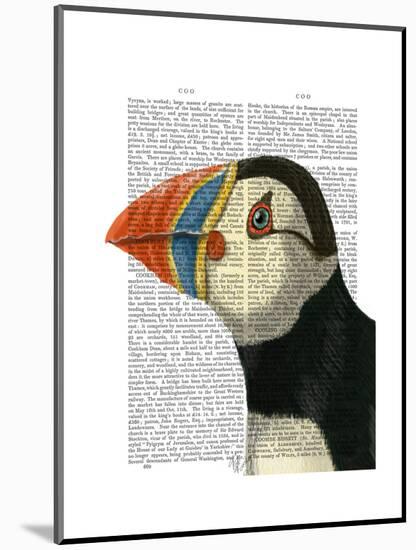 Puffin Portrait-Fab Funky-Mounted Art Print