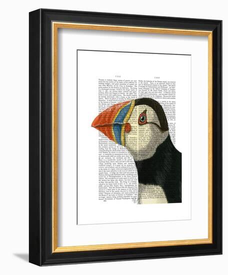 Puffin Portrait-Fab Funky-Framed Art Print