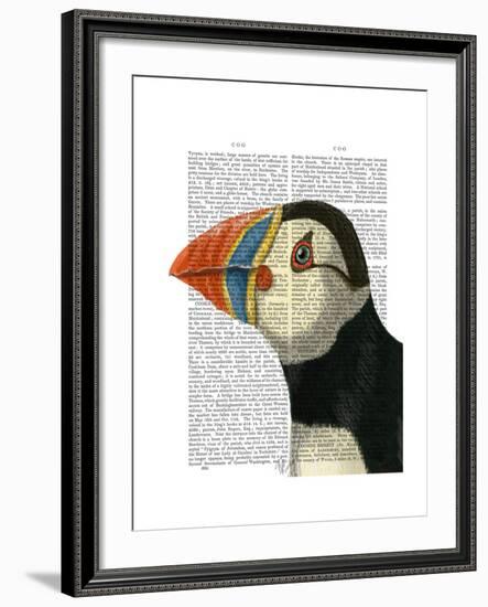 Puffin Portrait-Fab Funky-Framed Art Print