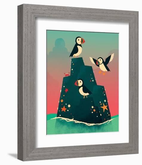 Puffin Rock-Michael Buxton-Framed Art Print